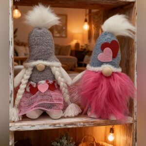 New Handmade Valentine Gnomes, Love Couple.